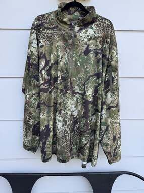 Kryptek Valhalla 2 Long Sleeve Zip Shirt Obskura Camo Hunting XXXL 3X Men Green